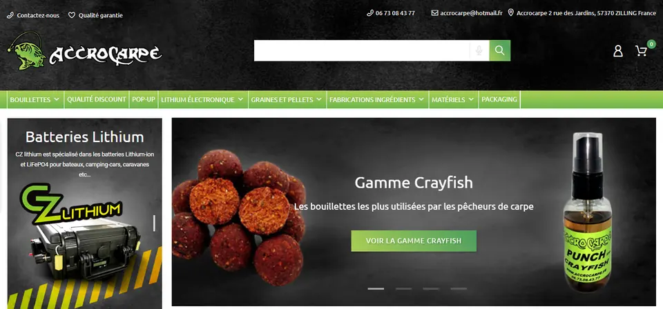 Capture du site Accrocarpe