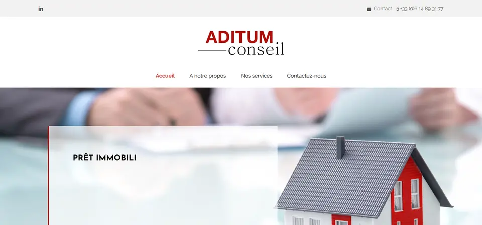 Capture du site Aditum Conseil