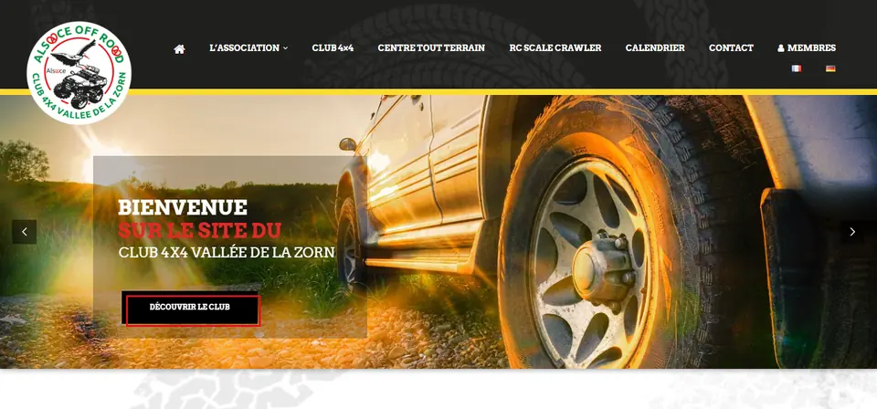 Capture du site Alsace Off Road