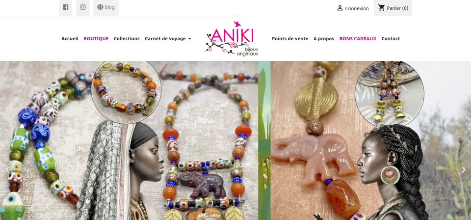 Capture du site Aniki Bijoux