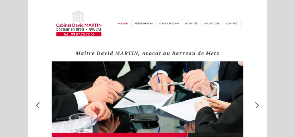 Capture du site Avocat David Martin