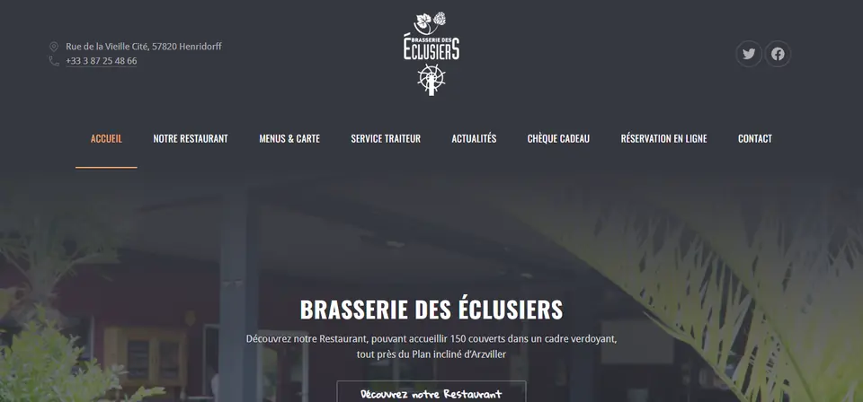 Capture du site Brasserie des Éclusiers
