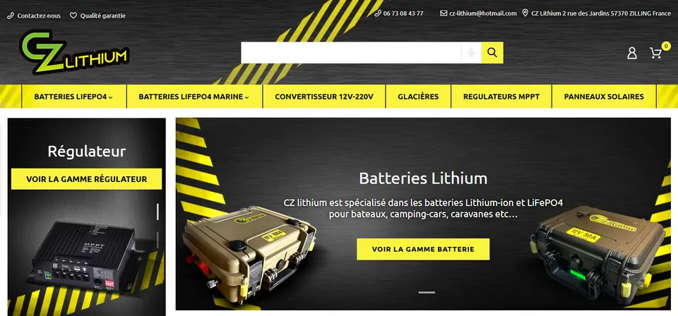 Capture du site CZ Lithium