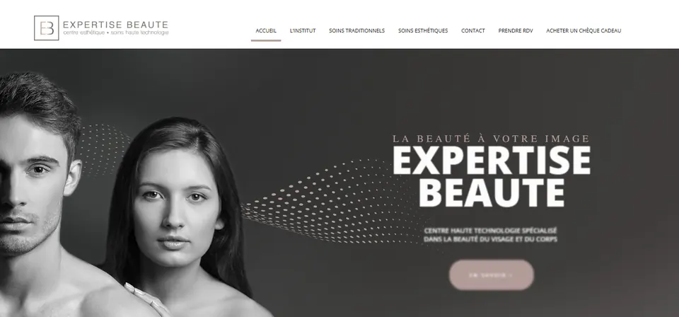 Capture du site Expertise Beauté
