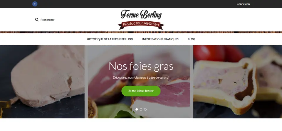Capture du site Ferme Berling