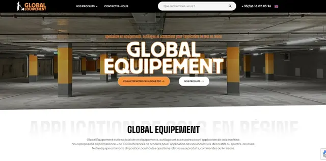 Capture du site Global Équipement