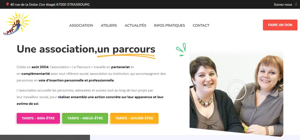 Capture du site Le Parcours 67