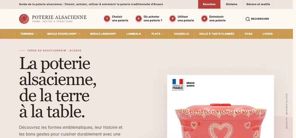 Capture du site Poterie Alsacienne