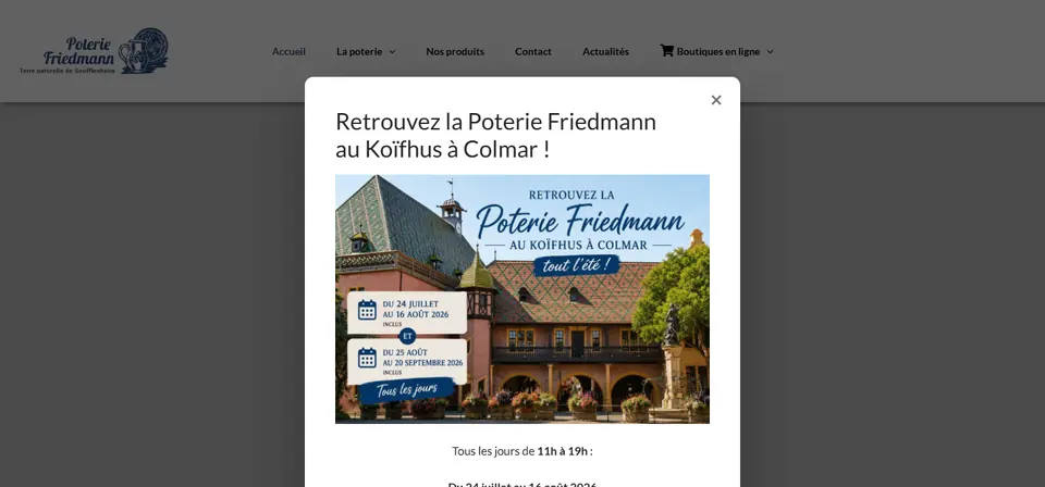 Capture du site Poterie Friedmann