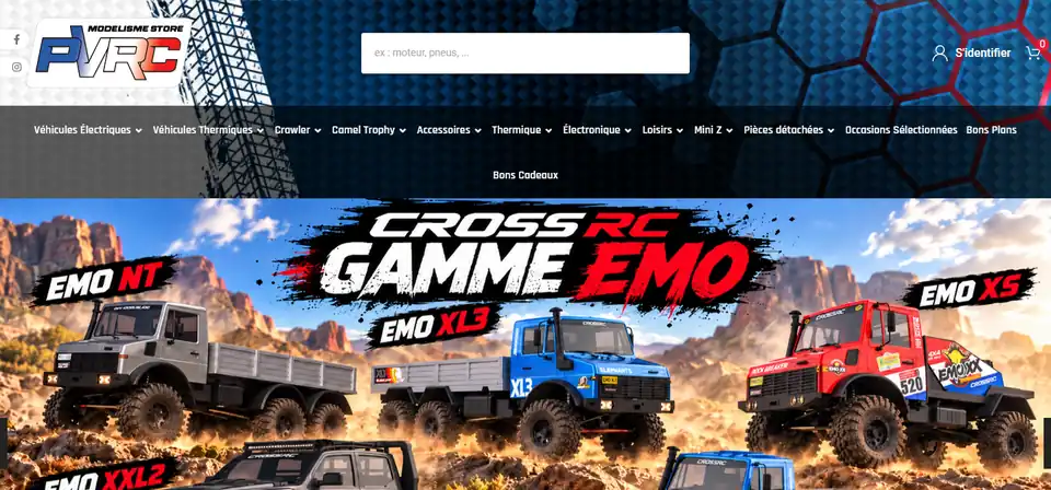 Capture du site PVRC Modélisme