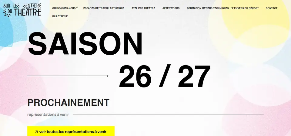 Capture du site Sur les Sentiers du Théâtre